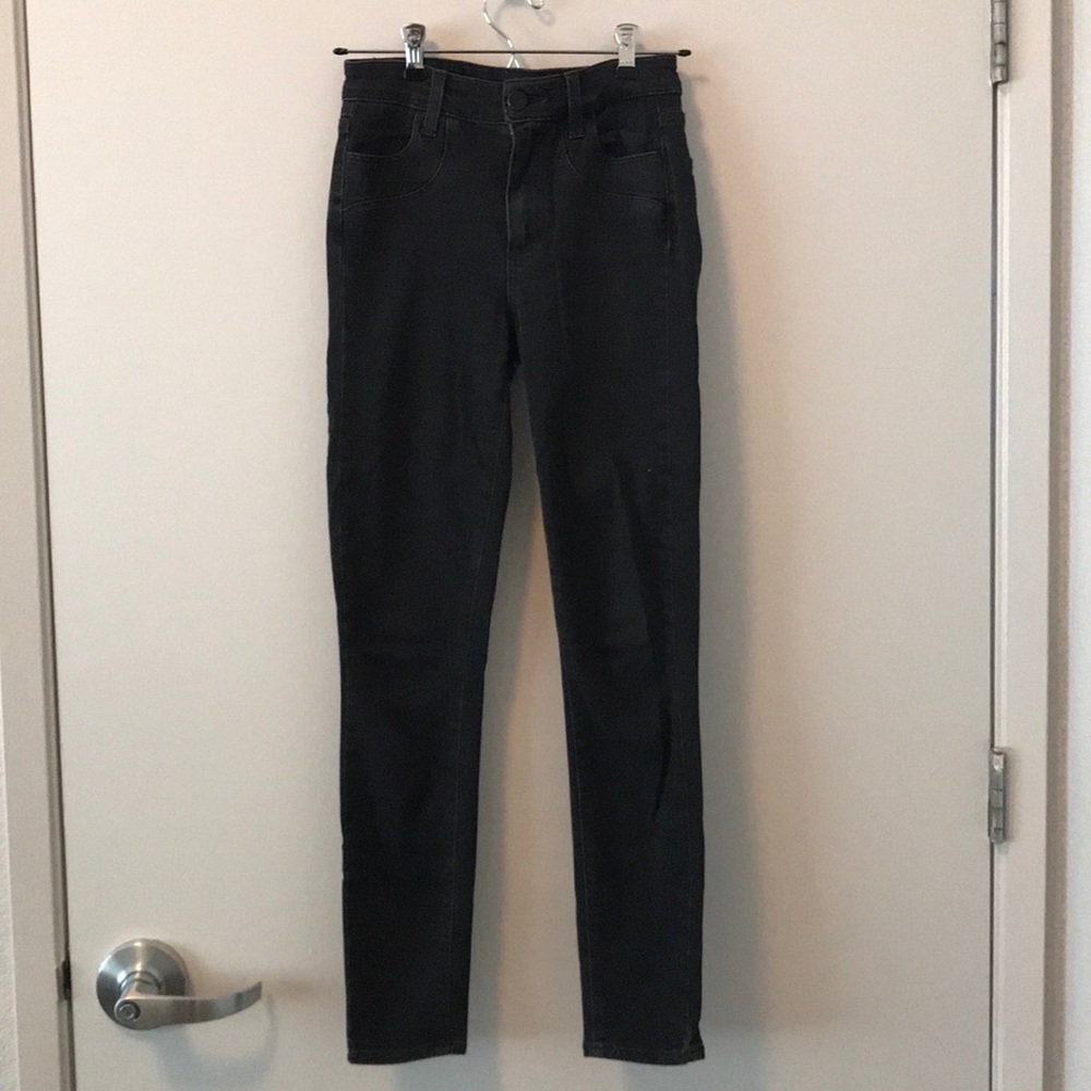 Paige Hoxton Skinny Black Shadow Jeans